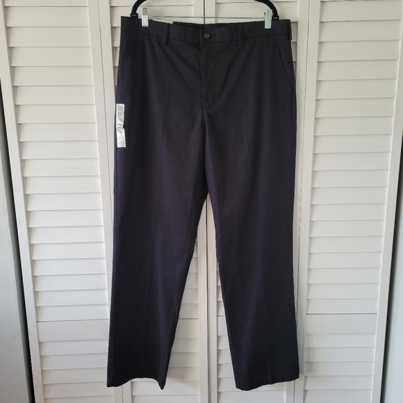 Croft & Barrow Classic-Fit Easy-Care Stretch Flat-Front Khaki Pants Men's 38x34 - Picture 2 of 10